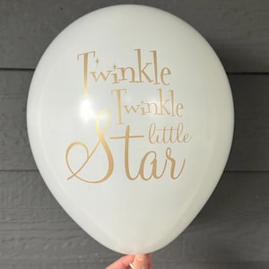 Twinkle Twinkle Little Star Decorations,  Balloons for Baby Shower, Gender Reveal, 1st Birthday Party Decor Set