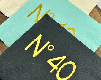 40th Birthday Napkins, Couture Birthday Decorations, 40th Napkins, Birthday Napkins For Her, 40th Birthday Decorations