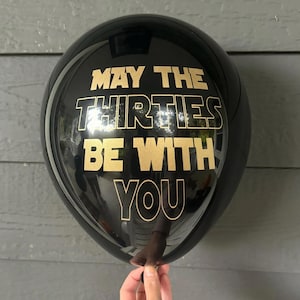 Star Wars 30th Birthday Balloons: Black & Gold Party Decorations