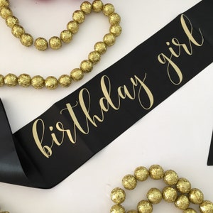 Birthday Girl Sash, Birthday Sash, Party Sash, Birthday Gift Sash, Girls Night Out, Girls Night, Birthday Party Sash, Sweet 16 Sash
