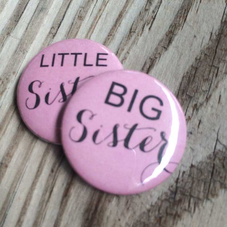 Big Sister Little Sister Sorority Pins Sorority Buttons Etsy