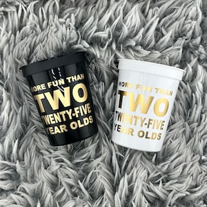 50th Birthday Party Cups: Funny Milestone Drinkware, Set of 10