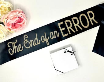 Banda para fiesta de divorcio - Satén de doble cara, El fin de un error, Caja de regalo