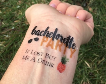 Bachelorette Tattoos, Pineapple, Sunglasses, If Lost, Buy Me a Drink, Bachelorette, Temporary Tattoo, Bachelorette PIneapple, Beach Bach