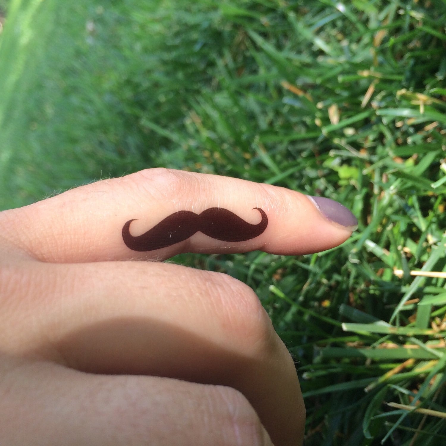 Discover more than 61 finger tattoo mustache best in.cdgdbentre
