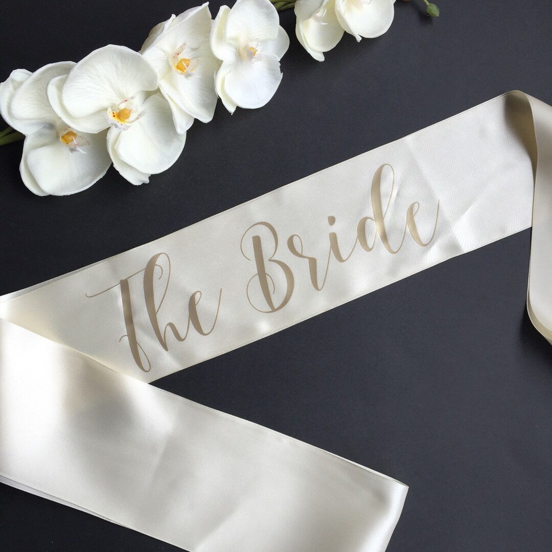 The Bride Sash, Bachelorette Sash, Bridal Party Sash, Bachelorette