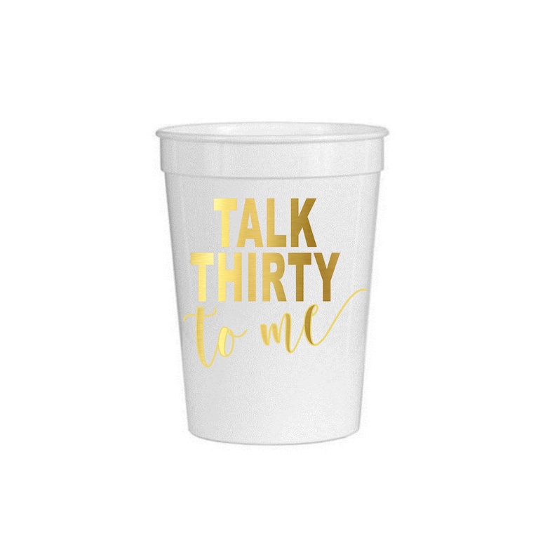 Talk Thirty To Me, 30th Birthday Napkin, Dirty Thirty, Dirty 30, 30th Birthday Decoration, Hot Foil Stamped, Table Decor, Cocktail Napkin image 6