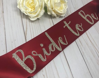 Bride to Be Sash: Bachelorette Party Bridal Shower Accessory, Gift Box Included