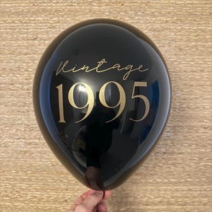30th Birthday Decorations - Chic Vintage 1995 Balloons – 12-Inch Latex Party Decorations for 30th Birthday