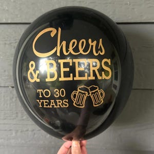 Cheers and Beers to 30 Years, 30th Birthday Balloons, 30th Birthday Party, 30th Birthday, 30th Birthday Party Decor, Dirty Thirty Decor,