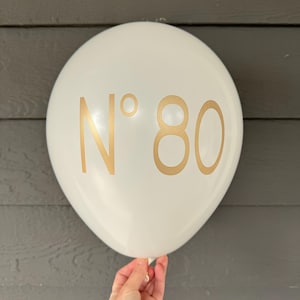 80th Birthday Balloons: Gold Number 80 Party Decorations