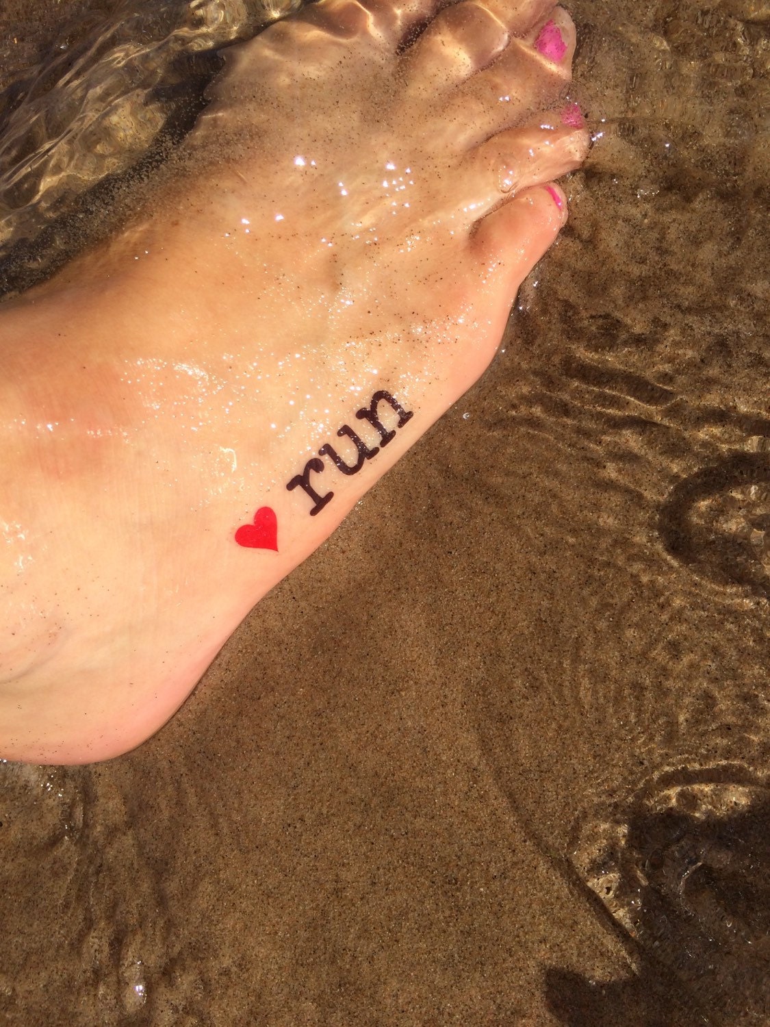 Running Tattoo Heart Run Temp Tattoo Fake Tattoo Workout - Etsy New Zealand