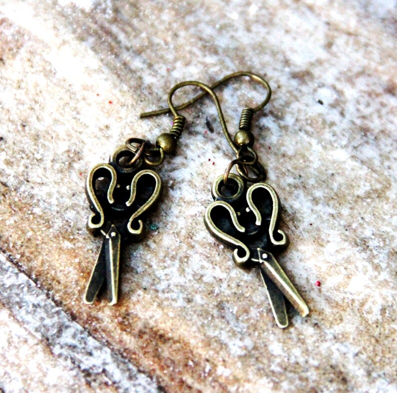 Hairdresser gift Scissor Earrings Tool Earring Scissor Etsy
