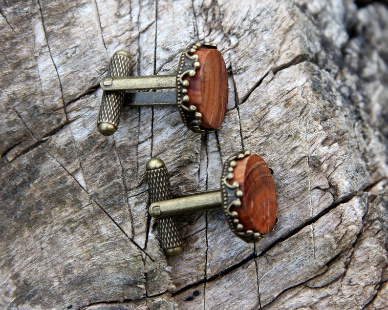 cufflinks groom gift mens AccessoriesForhim mens Cuff Links wood cufflinksFormen wood jewelry Cuff Links image 6