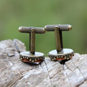 cufflinks groom gift mens AccessoriesForhim mens Cuff Links wood cufflinksFormen wood jewelry Cuff Links image 3