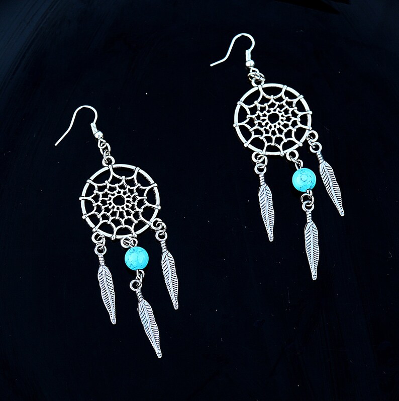 Chandelier Earring Dreamcatcher Earring Feather Earring Gypsy Etsy