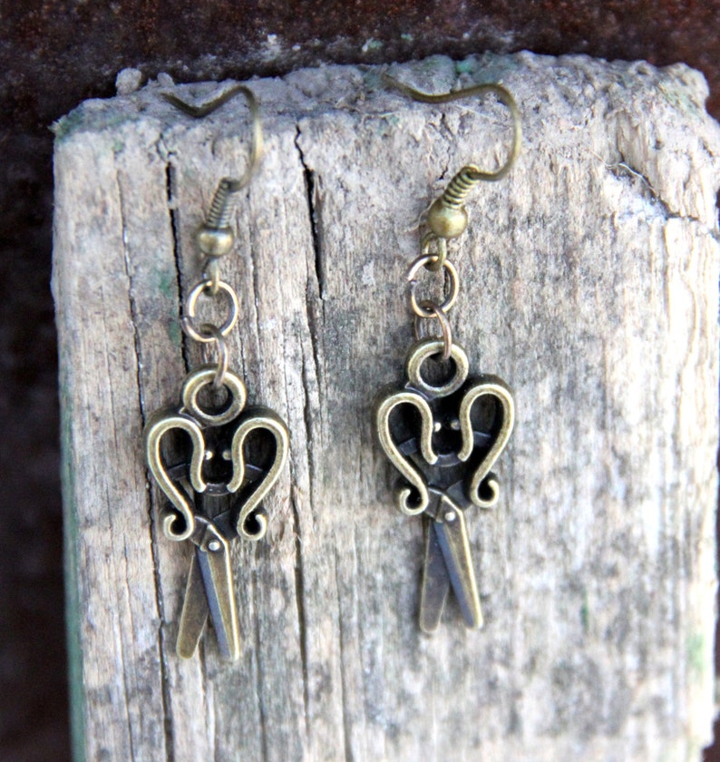 Hairdresser gift Scissor Earrings Tool Earring Scissor Etsy