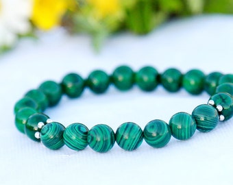 malachite bracelet for girls malachite Jewelry gift for her Womens bracelet Yoga Bracelet Gemstone Jewelry Healing Jewelry green bracelet