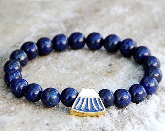 mens bracelet Gift for men bracelet for men Mountains Jewelry Mountains bracelet Healing bracelet lapis lazuli Jewelry lapis lazuli Bracelet