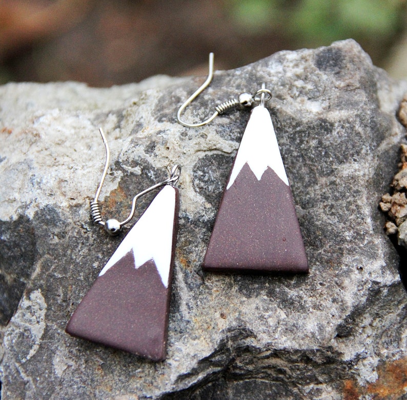 Mountains Jewelry Mountains Earrings Boho Earrings Boho Jewelry birthday gift for friend Unique earrings colorado jewelry Housewarming gift