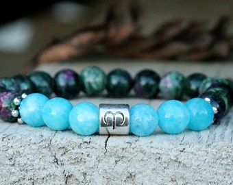 zodiac jewelry aries star sign Aries jewelry Aries bracelet aquamarine jewelry Zodiac bracelet Astrology jewelry Astrology Horoscope jewelry