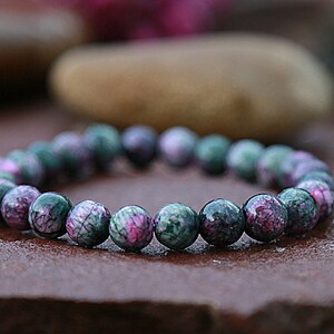 best friend gift Gemstone Bracelet tourmaline Bracelet Gemstone Jewelry colored Beaded bracelet Natural bracelet stretch elastic bracelet