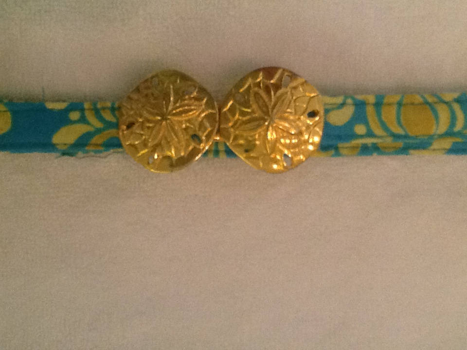 Vintage 18k Gold Plated Mimi Di N Sand Dollar Belt Buckle  display picture 2
