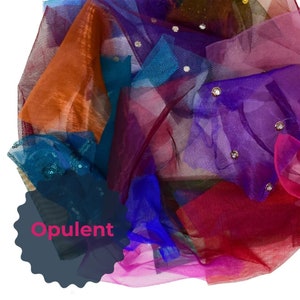 Voile Tulle Organza Mesh Net Offcuts 25 Piece Mystery Packs Sheer Craft ...