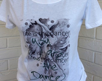Spiritual Quote White T-shirt, Trendy Women's Tee