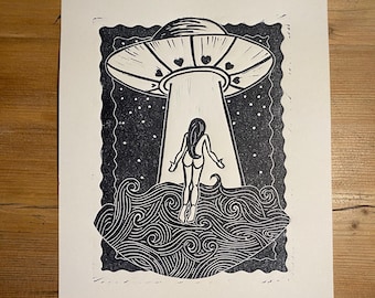 Surrender to the unknown. A4 limited edition print (26).