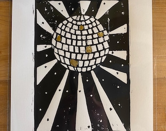 A4 Guilded disco ball print (early edition 1-30)
