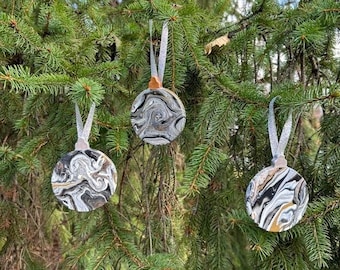 Christmas Ornament, Celestial Ornament, Hand Painted Ornament, Galaxy, Nursery ornament, Wooden Ornament