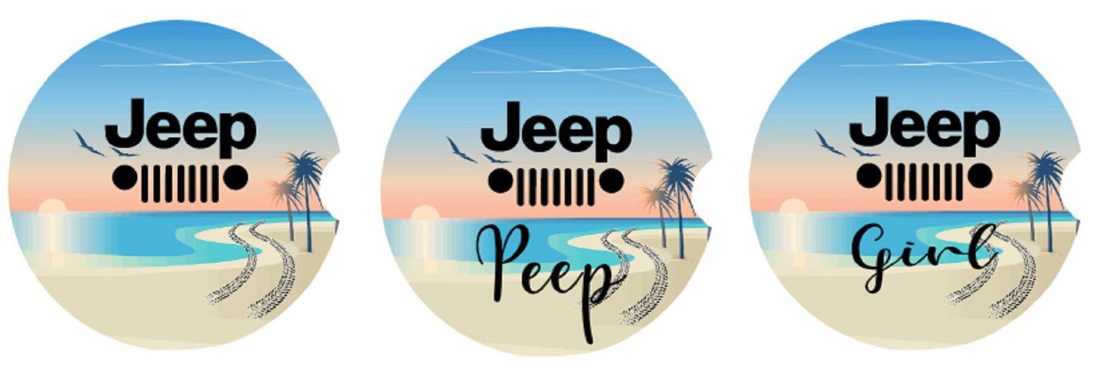 Jeep Car Coaster Set multiple designs Etsy