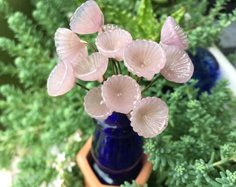 Pink Glass Flowers Etsy