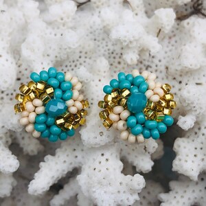 Mexican Earrings /  Beaded Earrings / Fiesta Earrings/   Jewelry /Beaded Earrings .{A1-4#00020}