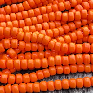 50pc Colorful Mix Orange Crow Beads Roller Beads -Glass Beads . {A8-30#000141}