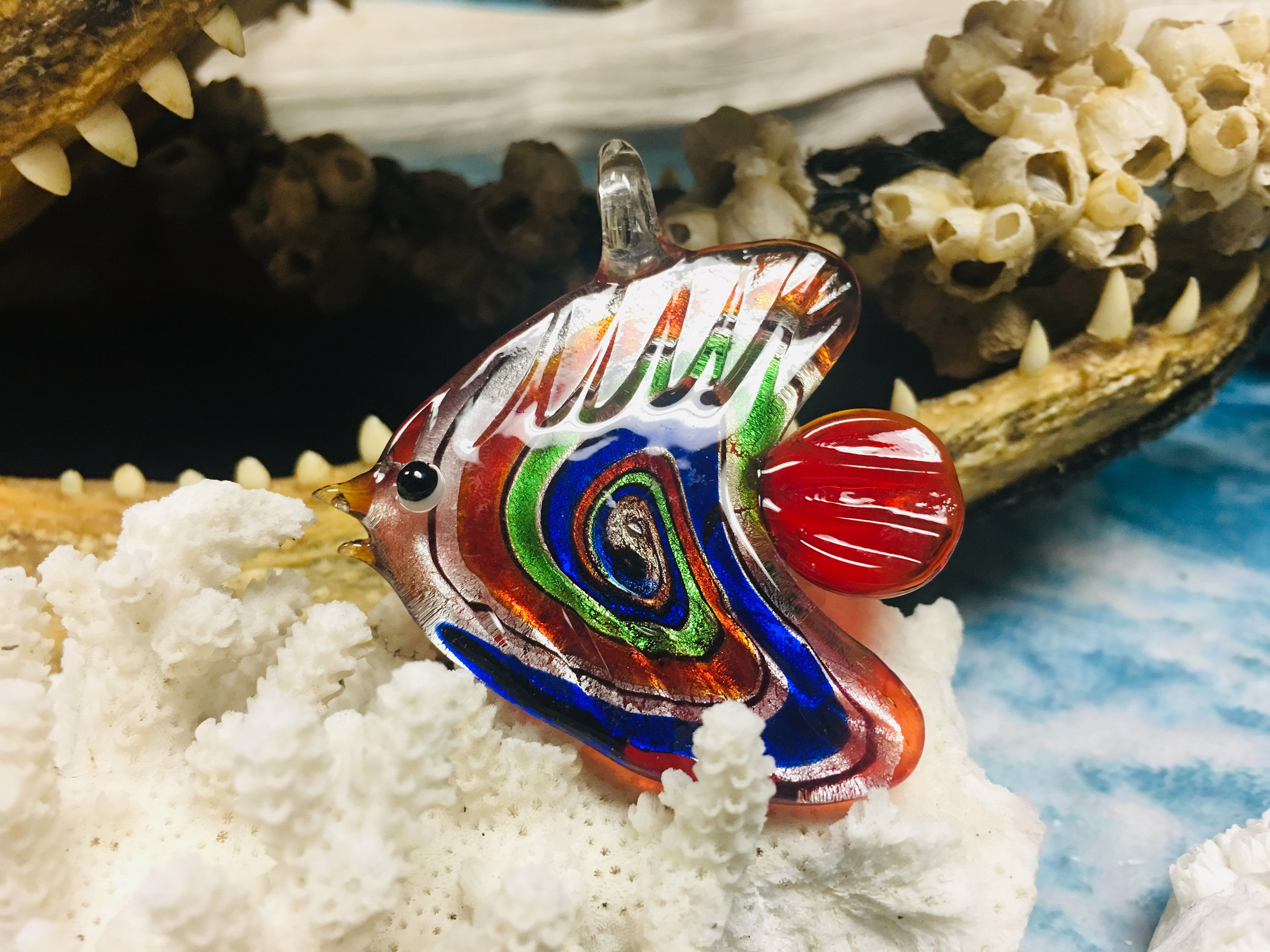 SUPPLY Tropical Fish Glass Pendant /hand Blown Glass Pendant Etsy