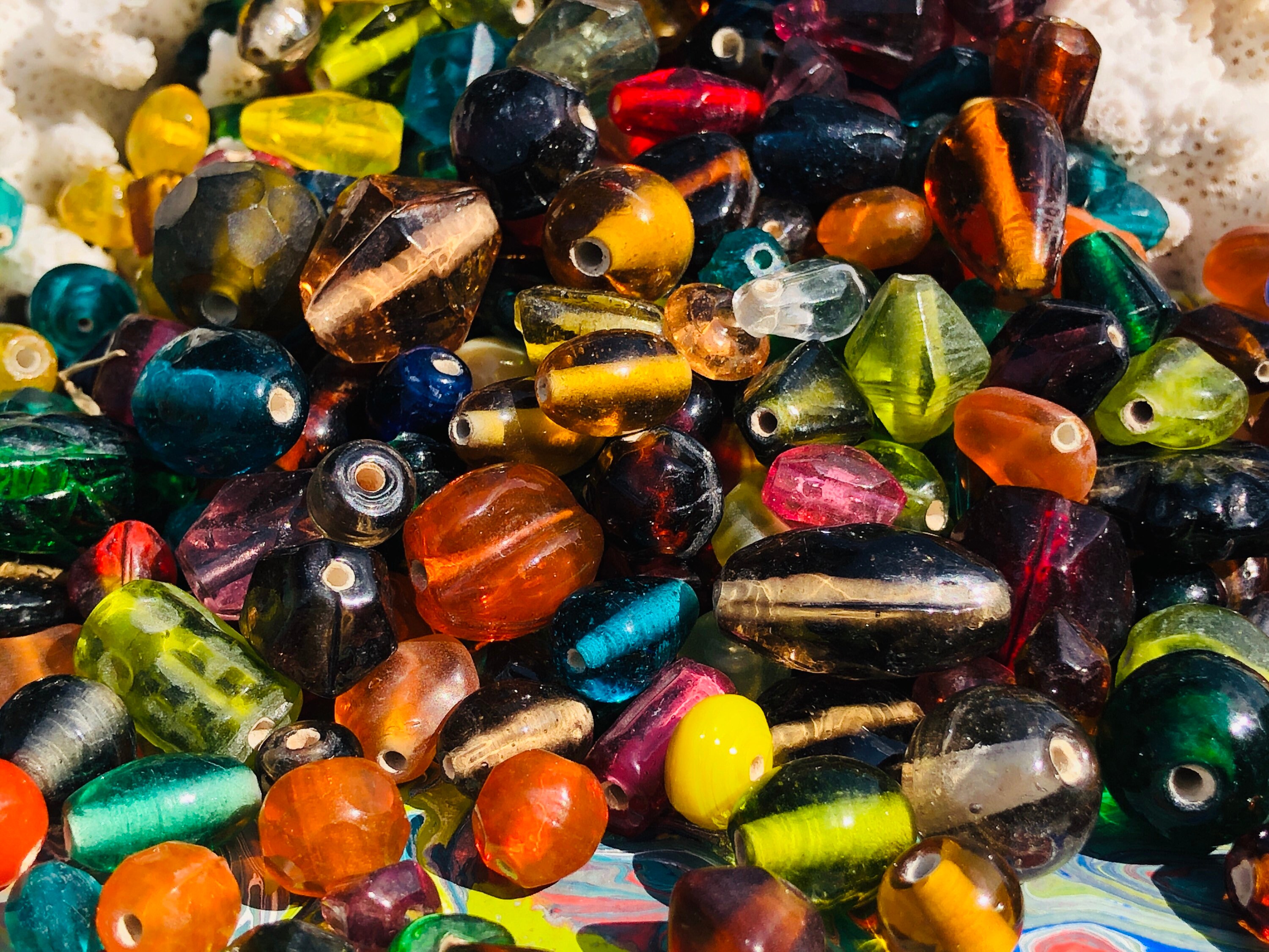 SUPPLY 50 Vintage Mix Glass Beads/ BULK Assorted Shapes Beads Etsy