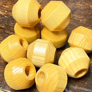 1970&#39;s Huge Wood Beads/ Large Hole Giant Beads /4pc Wood  Beads / Macrame Beads / Wooden Beads. {F1-197#01336}