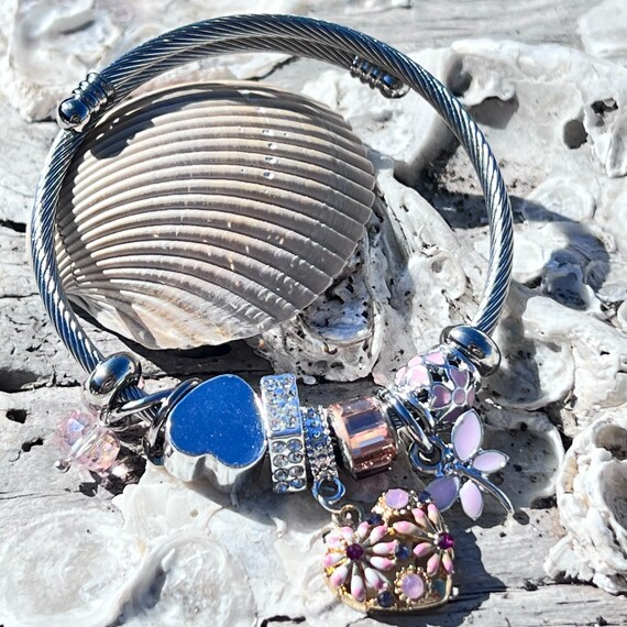 PANDORA シルバーブレスレット ピンクビーズ