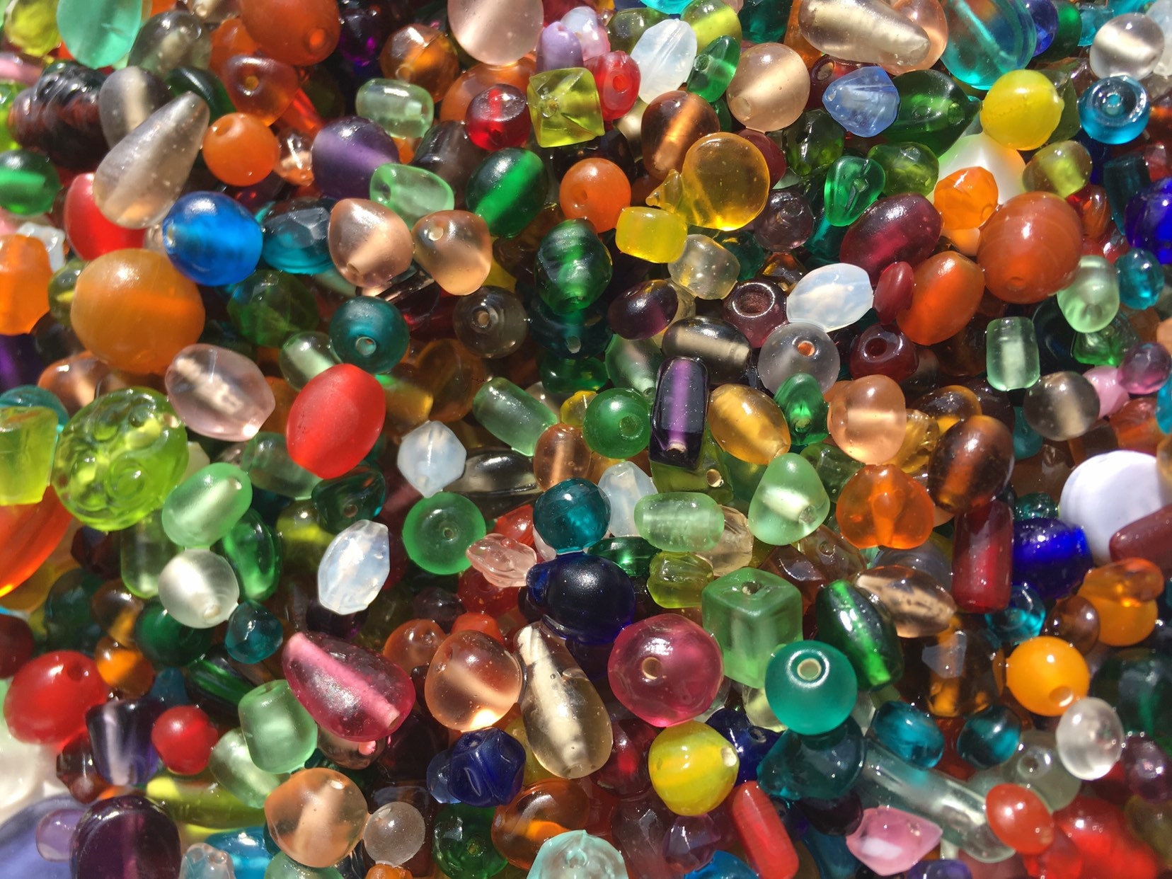 SUPPLY 50 Vintage Seaglass Mix Glass Beads/ BULK Assorted Etsy