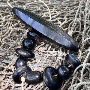 10pc Vintage  Bone Beads  / Handmade /Earrings Supply / Mix Beads .{B7-66#000505}