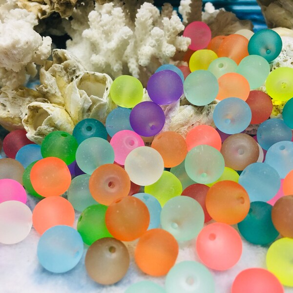 Beach Glass Beads Etsy