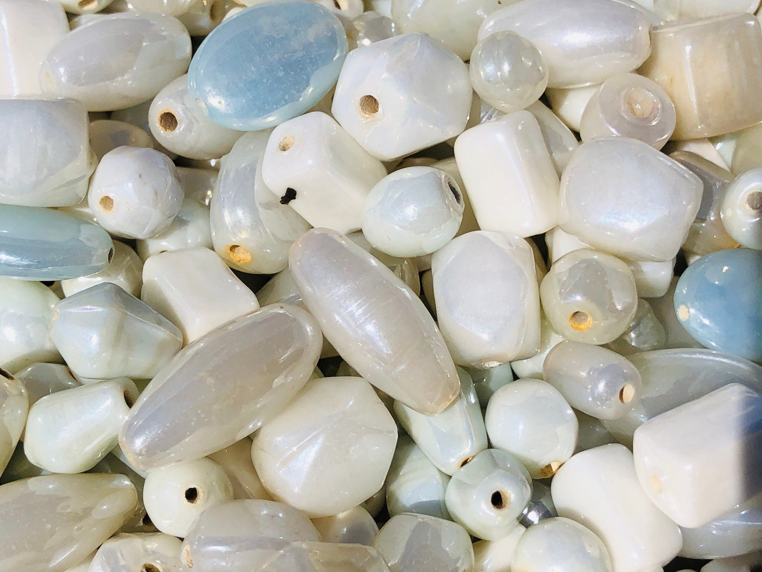 Milk glass deals beads