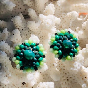 Mexican Earrings /  Beaded Earrings / Fiesta Earrings/   Jewelry /Beaded Earrings .{A1-4#00020}