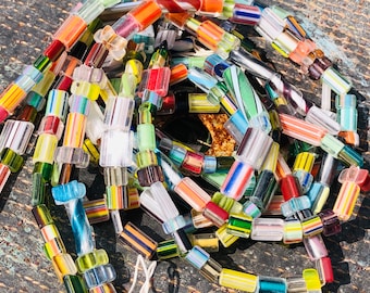 10 x Glass Hand Crafted Cane Beads Cane02 Slice 10 x Glass Hand Crafted Cane Beads Cane02 Slice