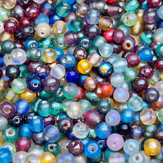 Perle Di Ceramica Bicolore Lucide Rotonde Lucide Da 4 Mm - Foto 6