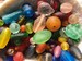 SUPPLY: 50  Vintage  Seaglass Mix Glass Beads/ BULK  Assorted Shapes Matte Beads /Vintage Jewelry Supplies.{Q3-1610#02251} 