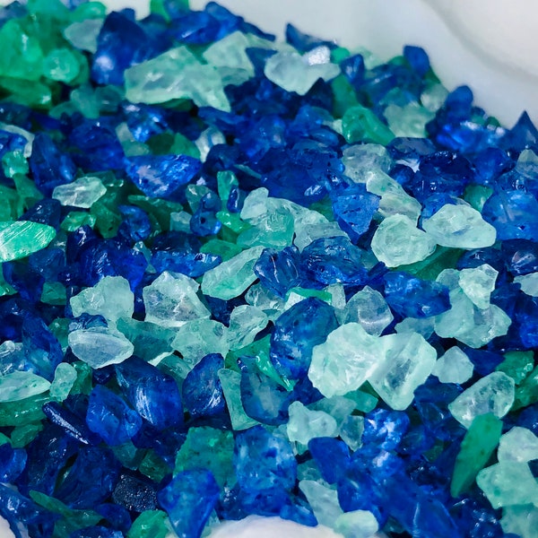 SUPPLY: 8oz of Crushed Sea Glass/ Rare Sea Glass /Beach Glass Look /Sea Glass Treasure.{R1-1614#2266}