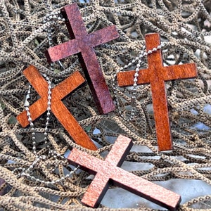 5pc Crosses /Wood Cross Keychain/Pendants/  Religious Accessory / Cross Jewelry. {C1-79#00562}